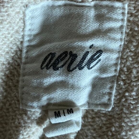 Aerie Womens Shorts Tan Pull On Cut Off Fleece Pockets Comfort Medium - Picture 4 of 10